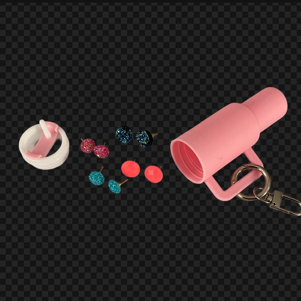 NWT Mini cup keychain and earrings
